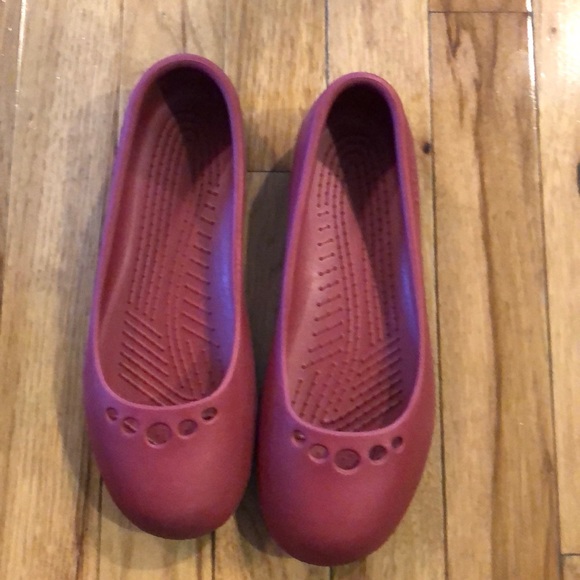 CROCS Shoes - Red Ballet Flat Crocs